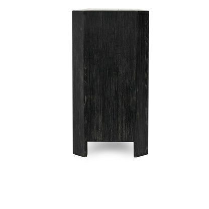 Macarthur - Reclaimed Oak 4 Door Cabinet - Antique Black