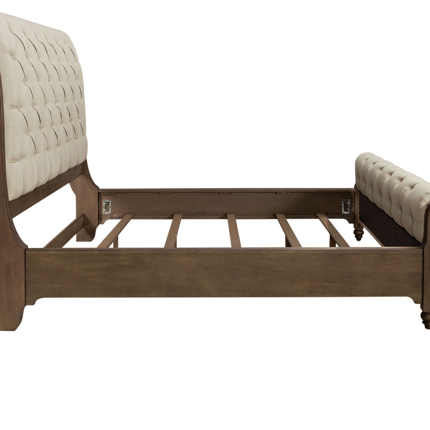 Americana Farmhouse - Sleigh Bed Rails - Light Brown