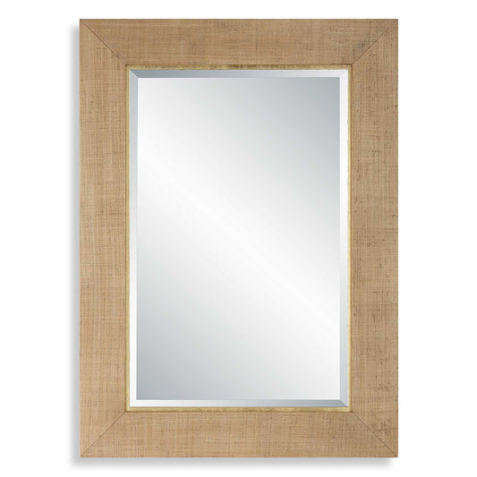 Bungalow - Grass Cloth Mirror - Light Brown