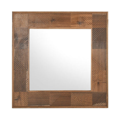 Santa Barbara - Square Mirror - Light Brown