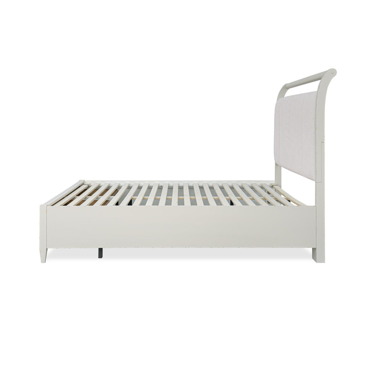 Reflections - Complete Upholstered Sleigh Bed With Storage Footboard