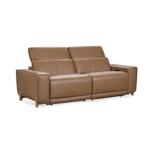 Kadon - Leather Power Recliner Sofa - Camel