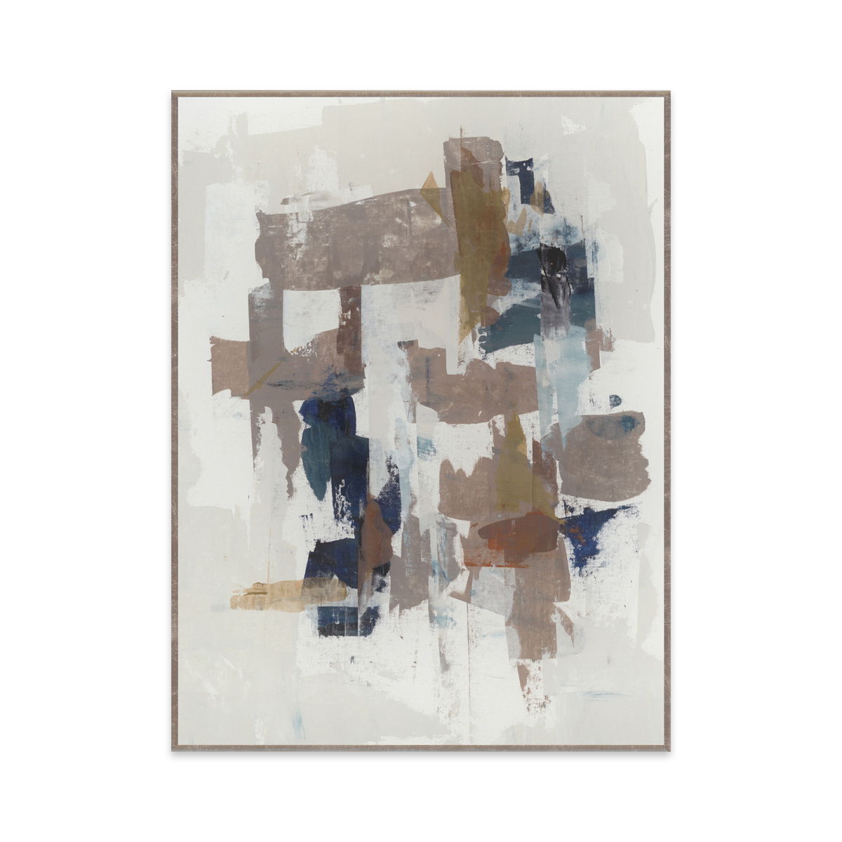 Alternative II - 36" x 48" Painting Art by Buddy Whitlock - Blue / Pearl Silver