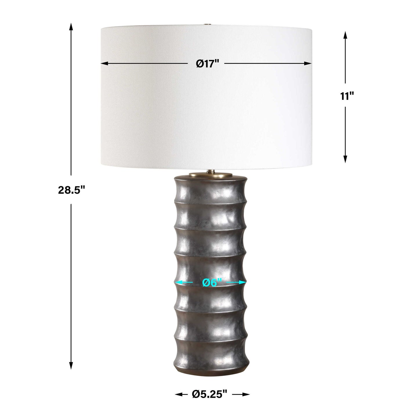 Corvair - Scalloped Table Lamp - Bronze