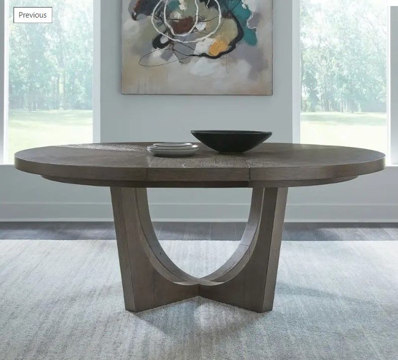 Cascade Falls - Round Pedestal Table Top - Brown