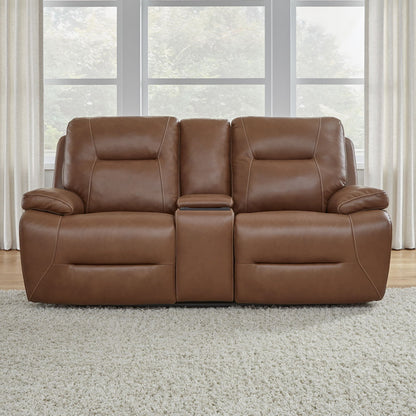 Cameron - Loveseat With Console P3 & ZG - Saddle