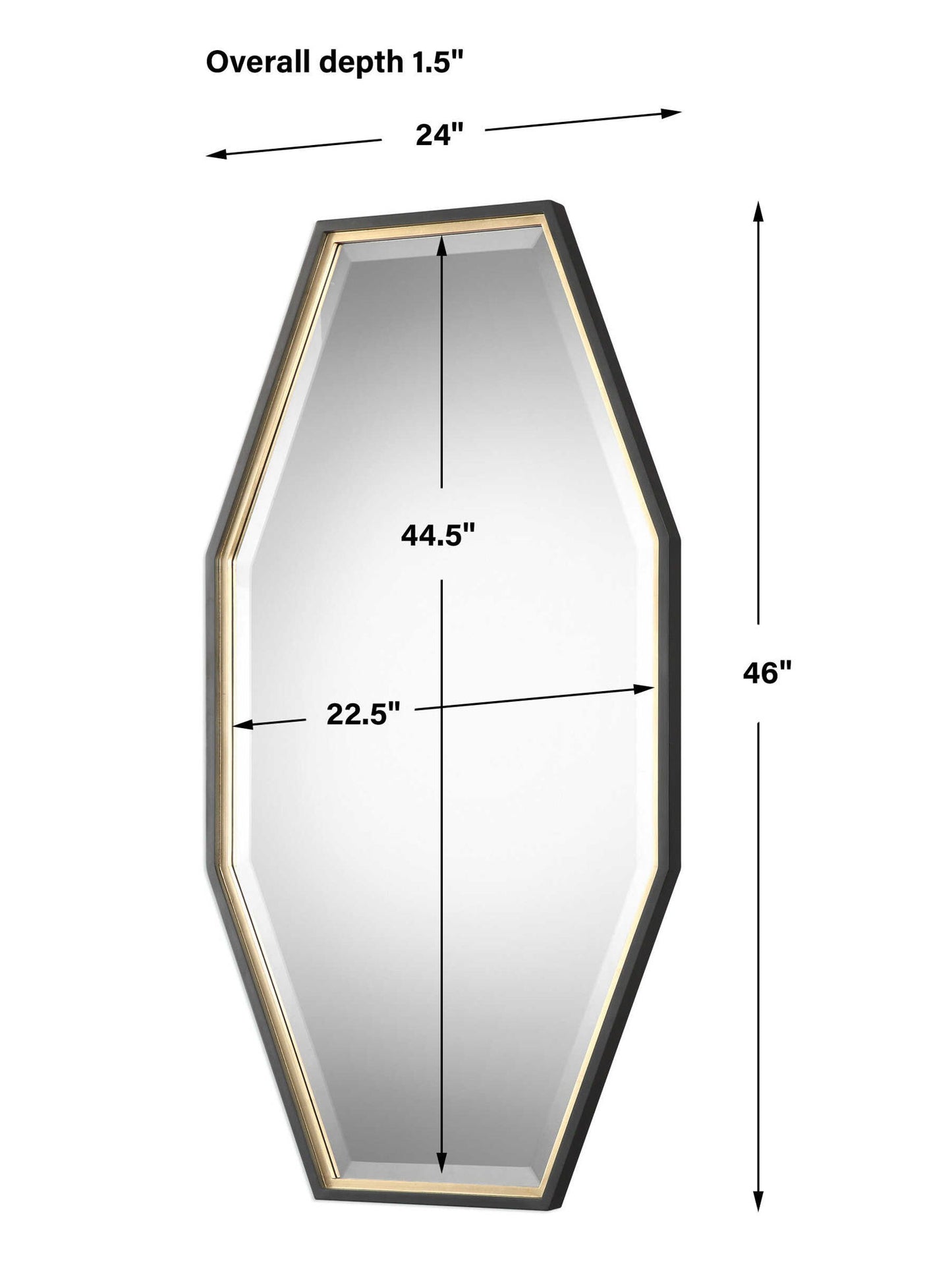 Savion - Octagon Mirror - Gold