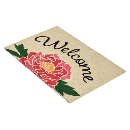 Doormats - Peony Welcome Doormat - Pink Multi / Sand