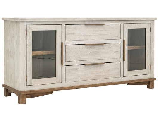 Loft - 3 Drawer & 2 Door Buffet - Gray / Beige