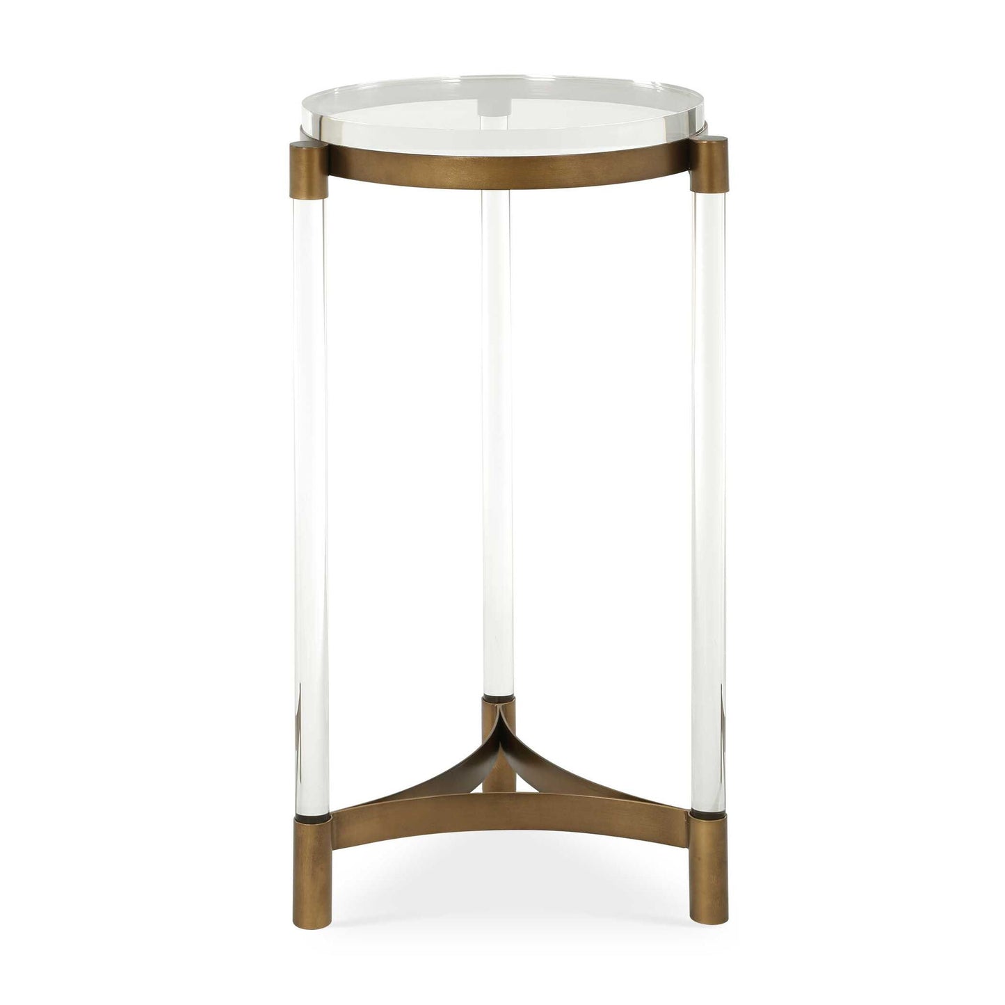 Pereira - Round Acrylic Accent Table - Bronze