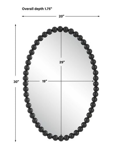 Serna - Black Oval Mirror