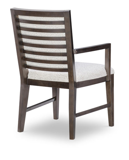 Architect - Upholstered Ladderback Arm Chair (Set of 2) - Onyx